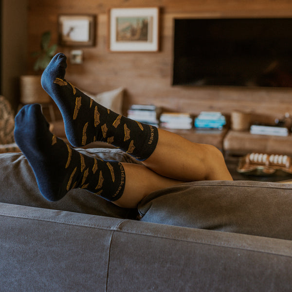 Veldskoen Socks (Navy & Yellow)