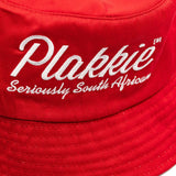 Reversible Plakkie Bucket Hat (Red and White)